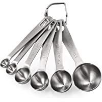 Los mejores  - U-Taste Juego de 6 Cucharas Medidoras de Acero Inoxidable 18-8 Para Ingredientes Secos y Líquidos